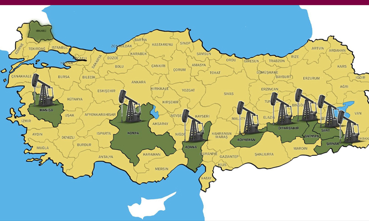 Türkiye petrol sondaj çalışması haritası