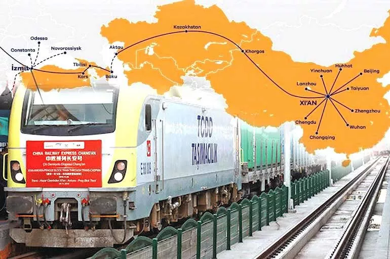 1 milyon ton yük Bakü-Tiflis-Kars demiryolu hattından gitti