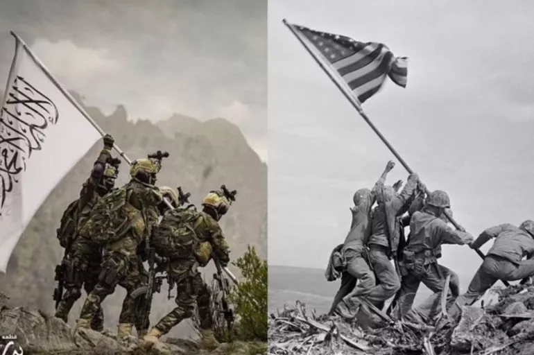 Taliban Iwo Jima fotoğrafını canlandırdı ABD çılgına döndü
