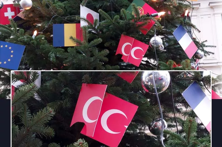 Ya hiç koymayın ya da yıldızı kesmeyin! Almanya'da Türk bayrağına saygısızlık