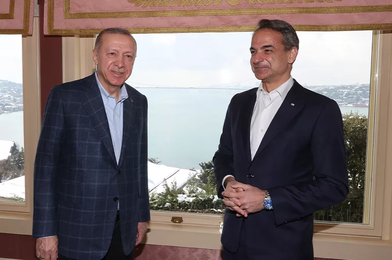 Cumhurbaşkanı Erdoğan'ın Yunanistan Başbakanı Miçotakis'le görüşmesi sona erdi