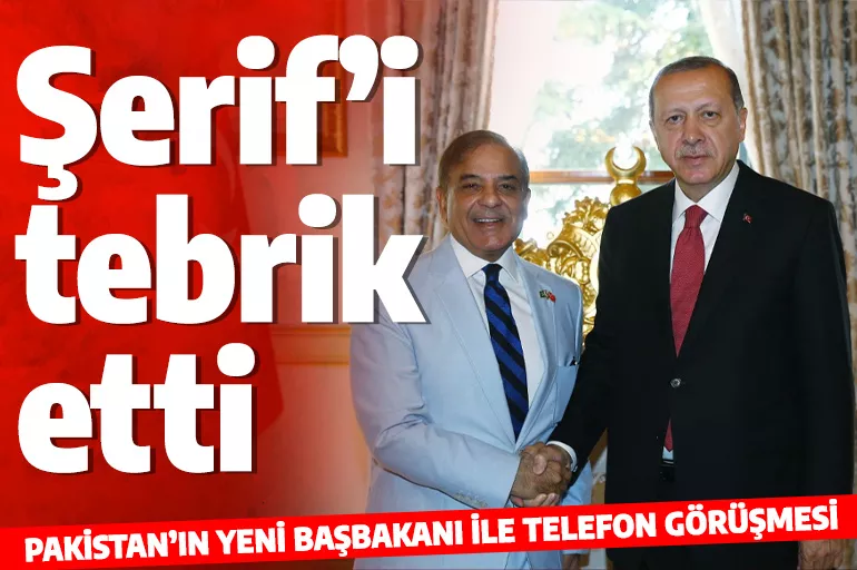 Cumhurbaşkanı Erdoğan Pakistan'ın yeni Başbakanı Şahbaz Şerif ile görüştü