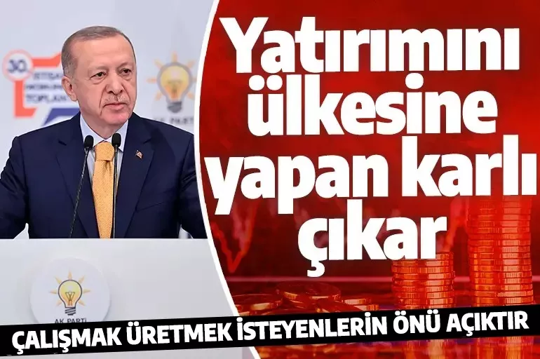 Cumhurbaşkanı Erdoğan: Yatırımını kendi ülkesine yapan karlı çıkacaktır