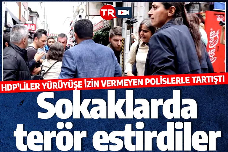 PKK yandaşları Kadıköy'ü bastı! Teröristbaşı için yürüyen HDP'liler polise saldırdı