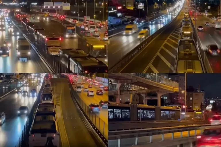 Avcılar'da metrobüs rezaleti: Arıza nedeniyle metrelerce kuyruk oluştu