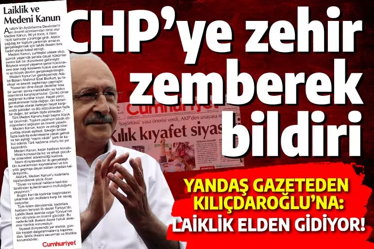 Cumhuriyet'ten CHP'ye 'laiklik elden gidiyor' itirazı: Oysa bin yıllık geleneği yok etmiştik