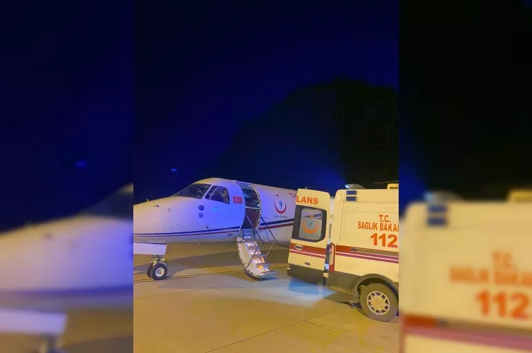 Ambulans uçak, Jiyan bebek için Ankara'ya havalandı