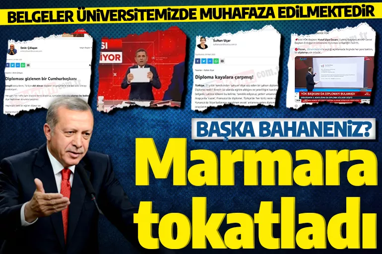 Muhalif medyaya 'diploma' tokadı! Marmara Üniversitesi: 'Belgeler üniversitemizde muhafaza edilmektedir'