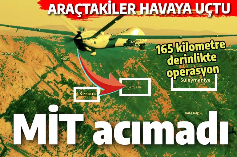 Sınırdan 165 km güneyde SİHA operasyonu: MİT Çemçemal'de PKK'lıları affetmedi