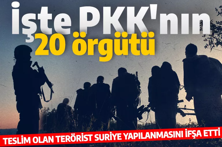 Teslim olan teröristten olay itiraflar: İşte PKK'nın Suriye'deki 20 örgütü