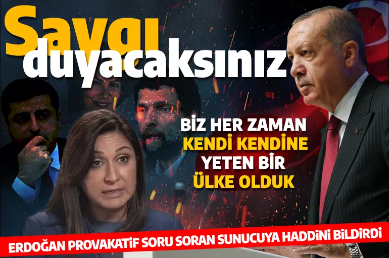 Erdoğan, Provakatif soru soran PBS kanalının sunucusunun haddini bildirdi: Saygı duyacaksın!