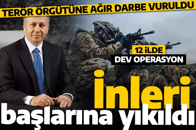 Teröre ağır darbe! 12 ilde dev operasyon: Bakan Yerlikaya duyurdu: Tek tek imha edildi