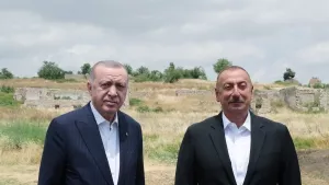 Cumhurbaşkanı Erdoğan Şuşa'da törenle karşılandı