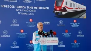 Gebze OSB-Darıca Sahil Metro Hattı'nın ilk kaynağı Uraloğlu'ndan