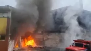Artvin'deki Çaykur fabrikasında korkutan yangın