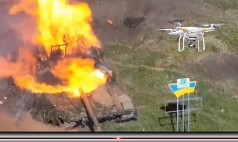 360 Euro'luk üç dron, 4 milyon Euro'luk tankı hurdaya çevirdi