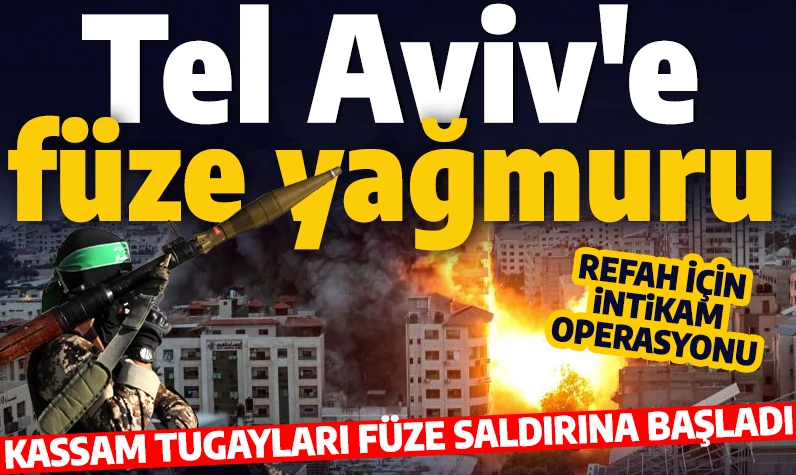 Tel Aviv'de füze alarmı! Kassam Tugayları füze saldırısına başladı