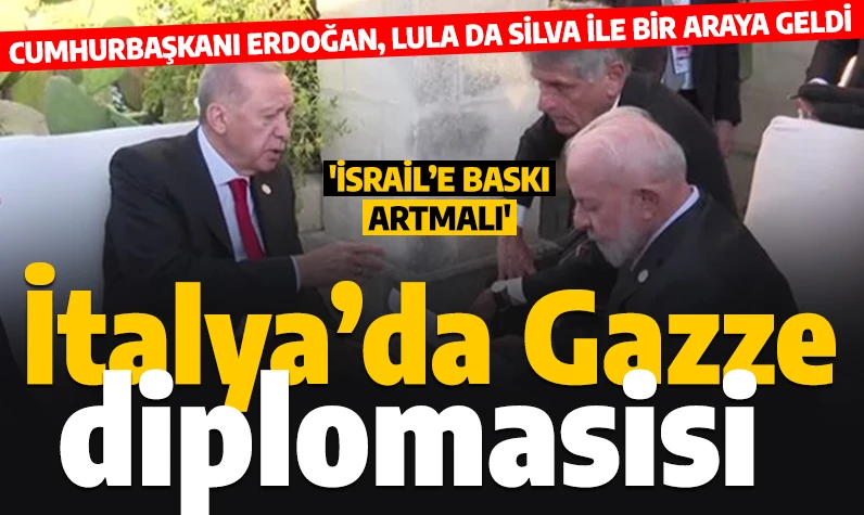 Son dakika... Cumhurbaşkanı Erdoğan İtalya'da Lula ile bir araya geldi: İtalya'da Gazze diplomasisi