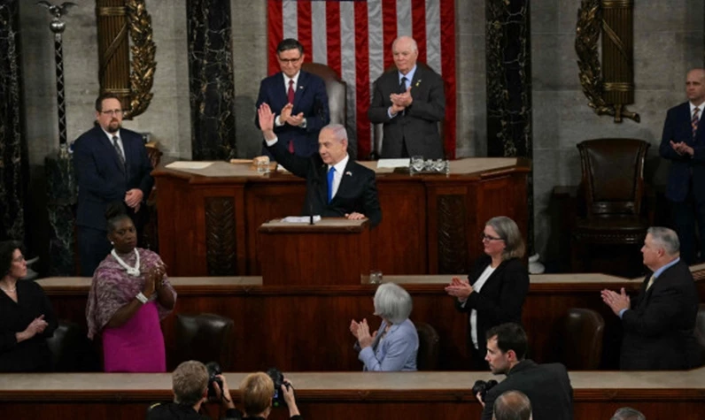 ABD için utanç günü! Soykırımcı Netanyahu'yu ayakta alkışladılar