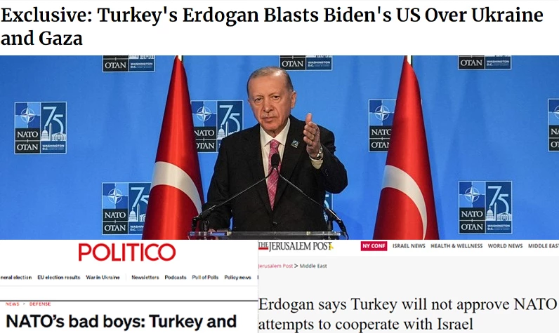 Cumhurbaşkanı Erdoğan dünya medyasının manşetlerini süsledi: NATO'da meydan okuyor!