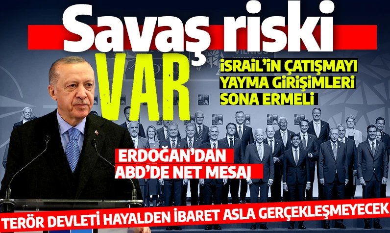 Cumhurbaşkanı Erdoğan'dan NATO'da İsrail uyarısı: Bölgemiz derin savaş riskiyle karşı karşıya!