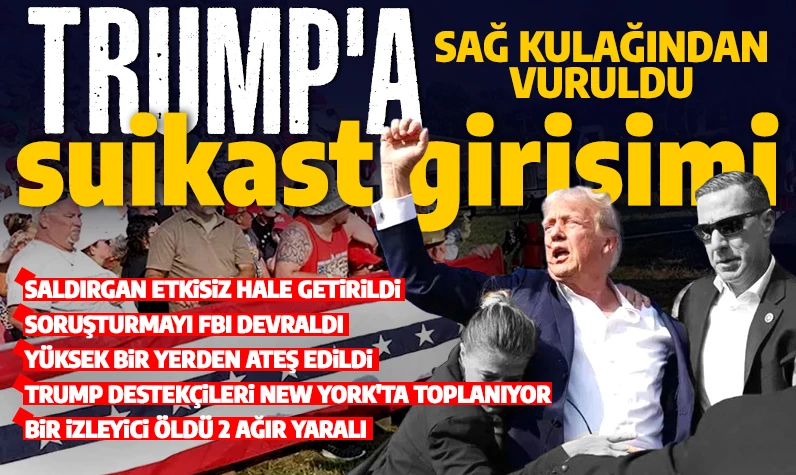 ABD'de seçime kan bulaştı: Donald Trump'a silahlı saldırı! Görüntüler dünyayı sarstı