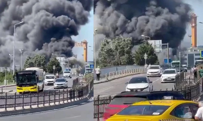 Tuzla'da korkutan yangın! Yat imalathanesi alev alev yandı