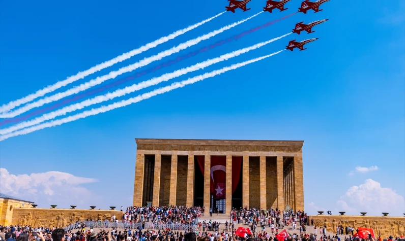 Türk Yıldızları’ndan Anıtkabir'de nefes kesen saygı uçuşu