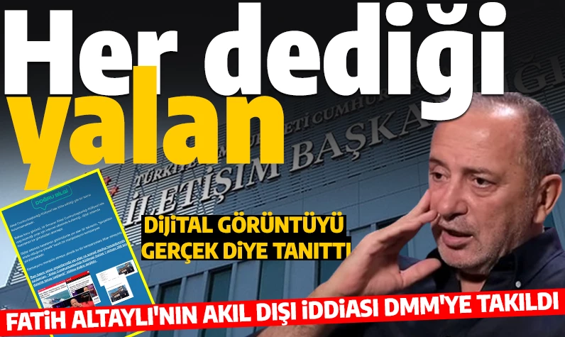 Dijital görüntüyü gerçek diye tanıttı: Fatih Altaylı'nın yalanı DMM'ye takıldı