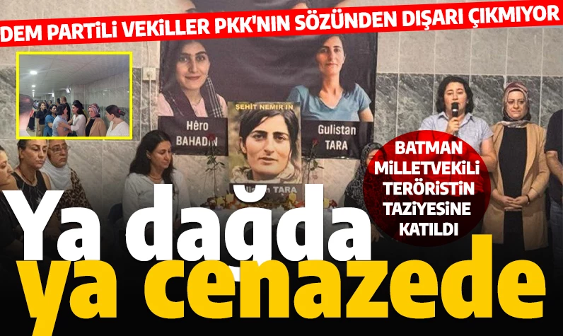 Bunlar kimin vekili? DEM Partili Zeynep Oduncu PKK'lı teröristin taziyesine katıldı