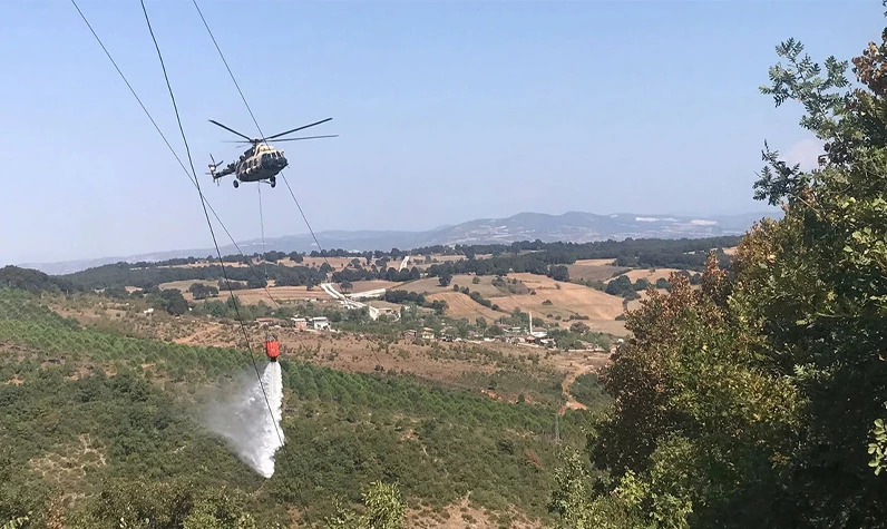 Bursa'da orman yangını! Ekiplerin müdahalesi başladı