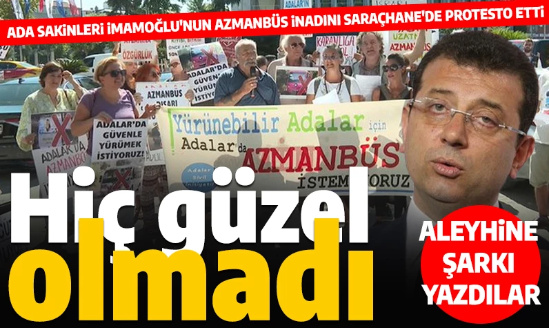 Saraçhane'deki İBB binası önünde protesto: Ekrem İmamoğlu aleyhine sloganlar atıp şarkı söylediler