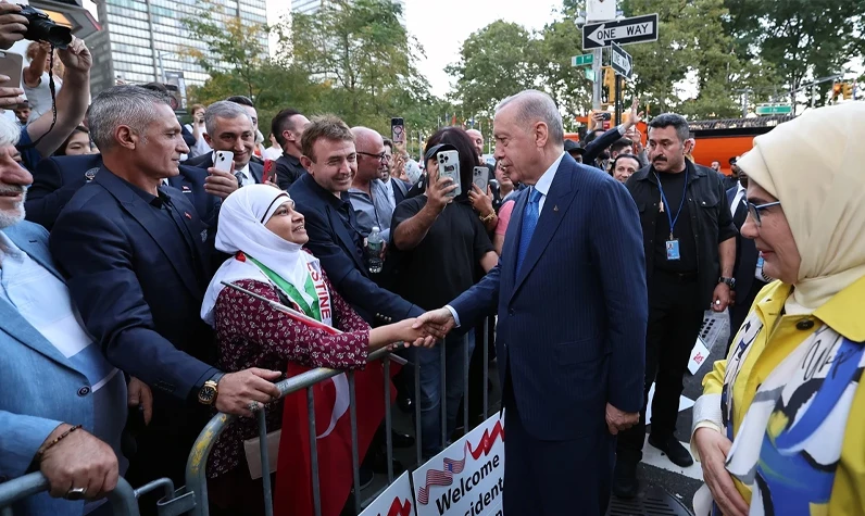 Cumhurbaşkanı Erdoğan'a New York'ta sevgi gösterisi