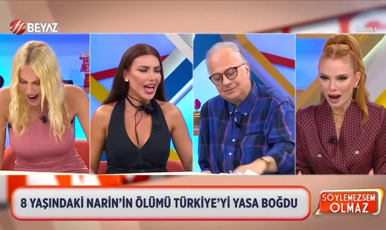 Canlı yayında skandal hareket! Sunucular Narin için çığlık attı! Sosyal medyadan tepki yağdı!