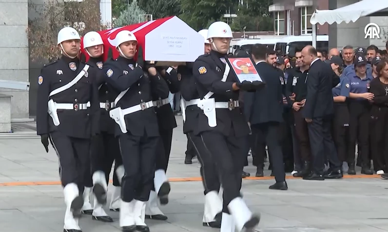 Ümraniye'de şehit edilen polis memuru Şeyda Yılmaz'a veda