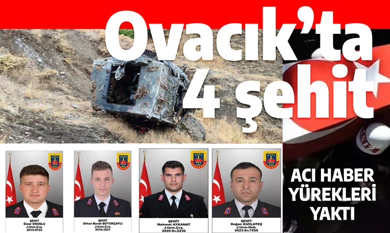 Tunceli'den kahreden haber: 4 asker şehit düştü! İşte Mehmetçiklerin kimlikleri...