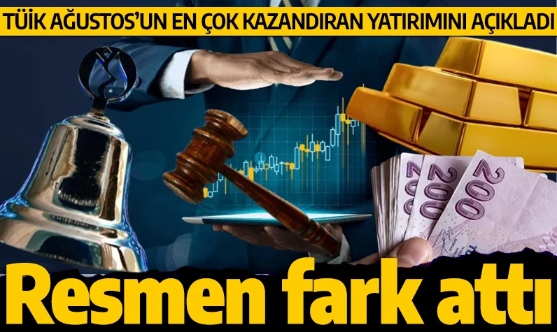 TÜİK Ağustos ayında en çok kazandıran yatırım aracını açıkladı: Resmen fark attı