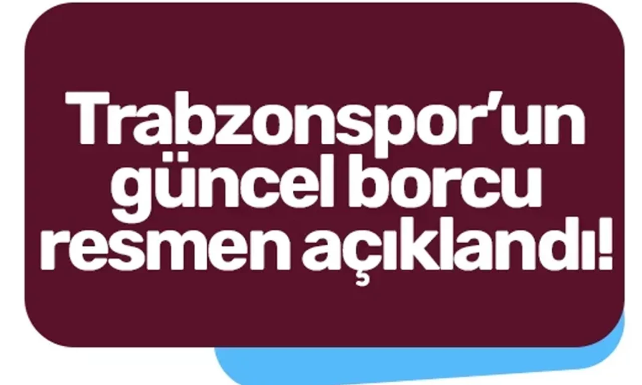 Trabzonspor'dan şok mali açıklama: Borcu dudak uçuklattı!