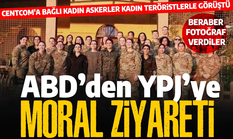 ABD-PKK kol kola! ABD'li kadın askerler terör örgütünün kadın kolu YPJ'li kadın teröristleri ziyaret etti