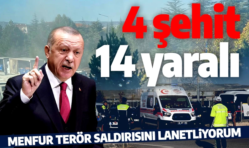 Cumhurbaşkanı Erdoğan'dan TUSAŞ'taki hain saldırıya ilişkin ilk açıklama: 4 şehidimiz var