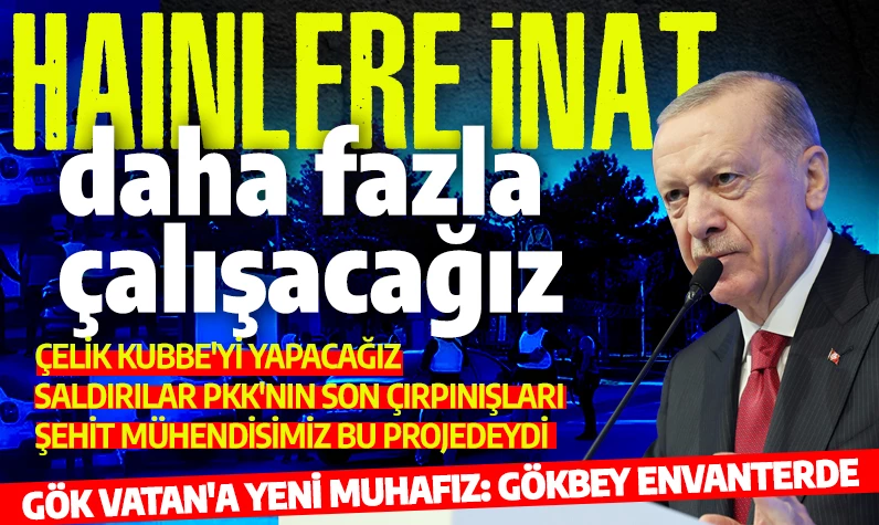 Cumhurbaşkanı Erdoğan: Hainlere inat daha fazla çalışacağız