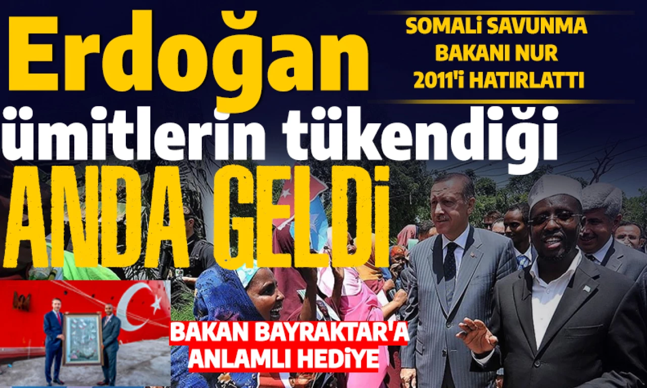 Somali Savunma Bakanı Nur, Bakan Bayraktar'a tablo hediye etti: Osmanlı korumacılığını tasvir ediyor