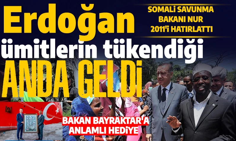 Somali Savunma Bakanı Nur, Bakan Bayraktar'a tablo hediye etti: Osmanlı korumacılığını tasvir ediyor