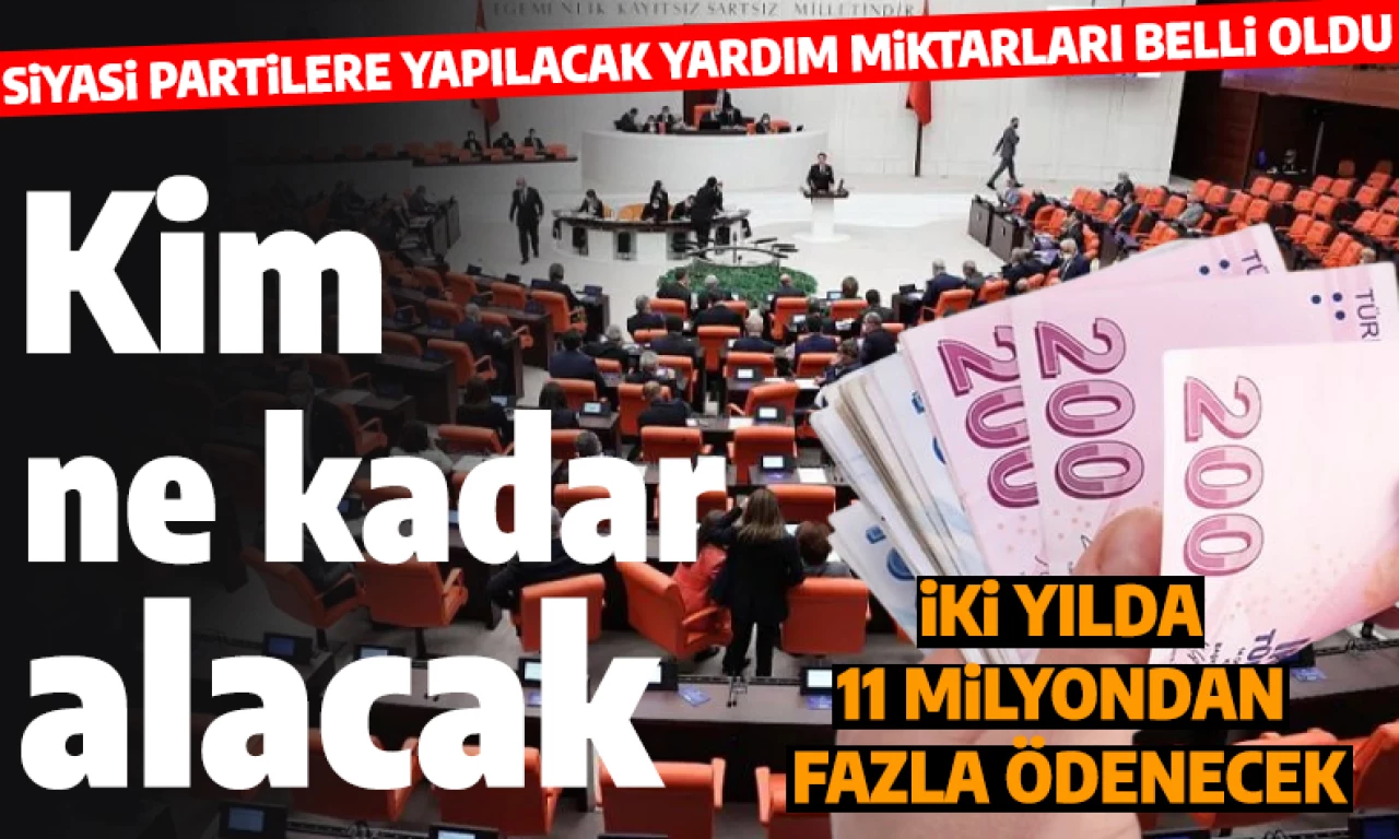 Siyasi partilere yapılacak hazine yardımları açıklandı: Hangi parti ne kadar alacak?