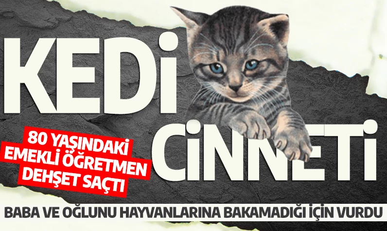 Kedi cinneti! 80 yaşındaki emekli öğretmen dehşet saçtı: Baba ve oğlunu hayvanlarına bakamadığı için vurdu