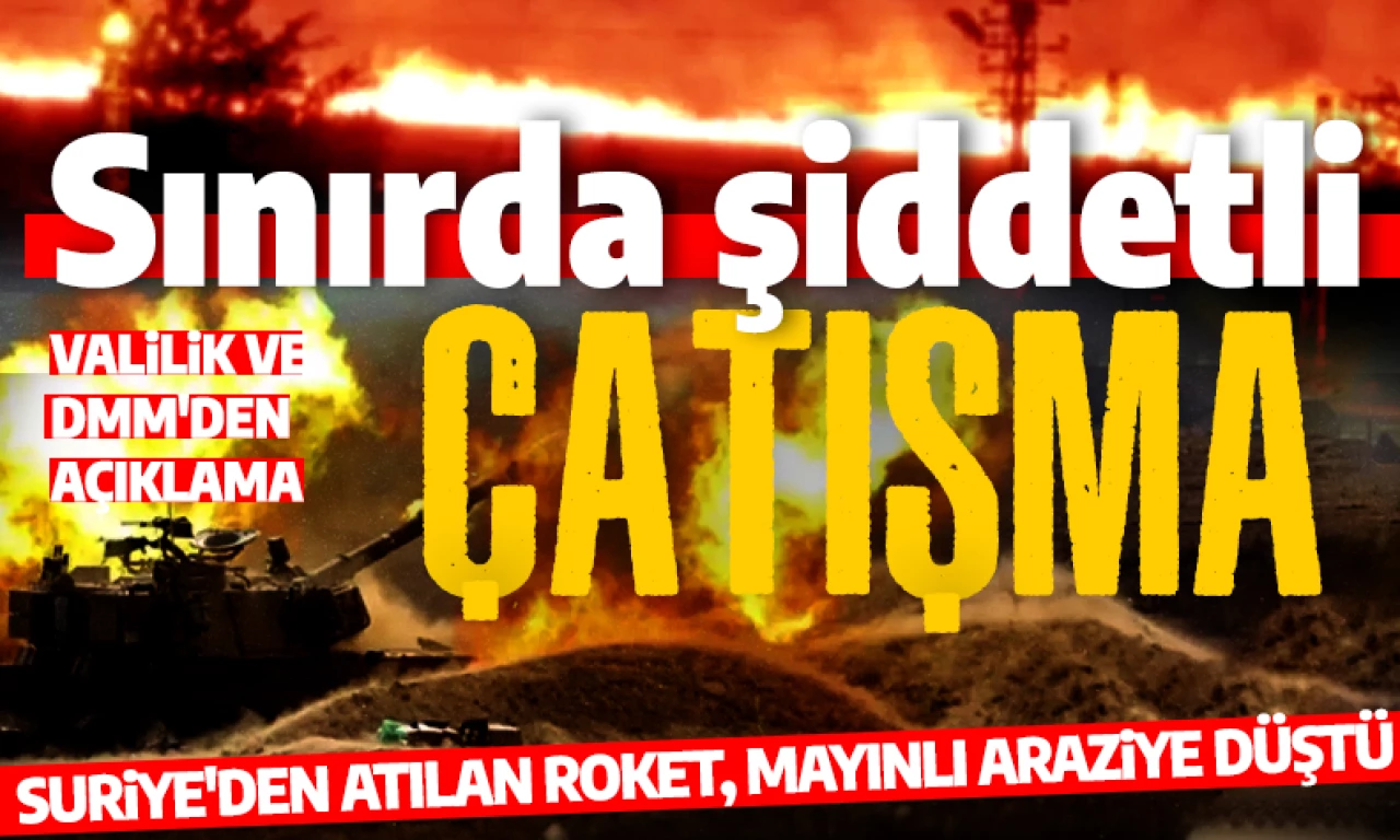 Son dakika... Kilis'in karşısına roket düştü: Mayınlı arazide yangın çıktı