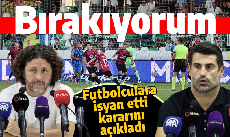 Futbolculara kızan Fatih Tekke görevinden ayrıldığını açıkladı! Rakip 9 kişiyken bile...