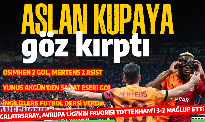 Son dakika... Galatasaray'dan bir Avrupa zaferi daha! Premier Lig ekibi Tottenham'ı 3 golle devirdi