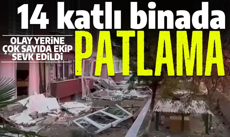 Beylikdüzü'nde 14 katlı binanın giriş katındaki dairede patlama