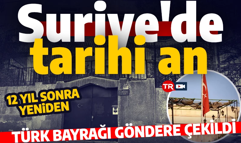 Şam'da 12 yıl sonra bir ilk: Türk bayrağı çekildi! İşte o tarihi görüntü...